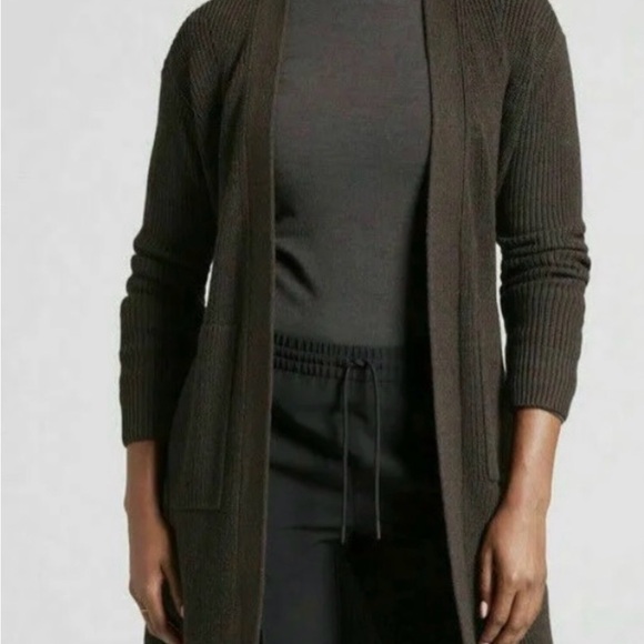 Athleta Brown Scenic Wrap Long Belted Cardigan - Picture 3 of 3
